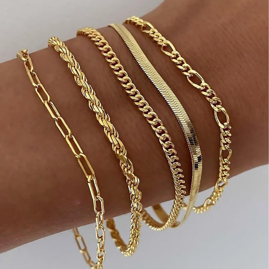 Rana™ | Gouden Armbanden Set