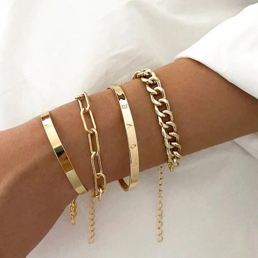Jen™ | Gouden Armbanden Set