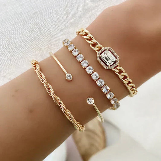 Dina™ | Gouden Armbanden Set